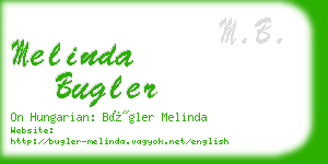 melinda bugler business card